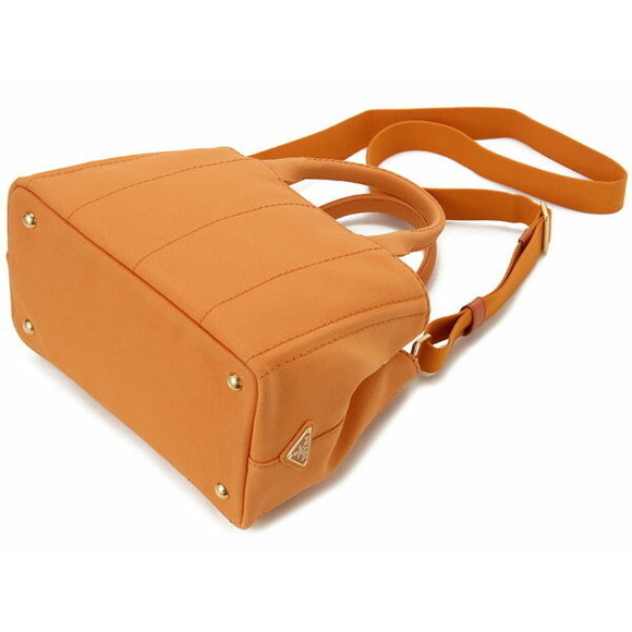Prada Canapa 2WAY Orange Papaya Bag Shoulder - Picture 1 of 6